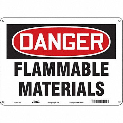 CONDOR 478H59 J6928 Safety Sign 10 inx14 in Polyethylene
