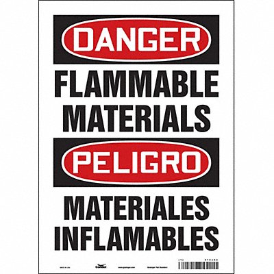 CONDOR 478J02 Safety Sign 14 in x 10 in Vinyl