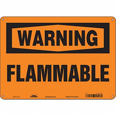 CONDOR 478J49 Safety Sign 10 inx14 in Aluminum