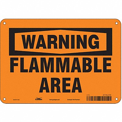 CONDOR 478J55 Danger Sign 7 in x 10 in Aluminum