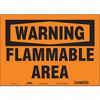 CONDOR 478J61 Safety Sign 10 in x 14 in Vinyl