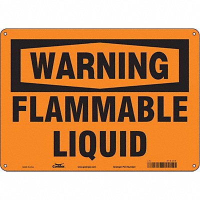 CONDOR 478J69 Safety Sign 10 inx14 in Aluminum