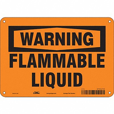 CONDOR 478J70 Safety Sign 7 inx10 in Polyethylene