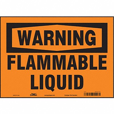 CONDOR 478J73 Safety Sign 10 inx14 in Vinyl