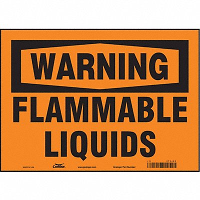 CONDOR 478J80 Safety Sign 10 in x 14 in Vinyl