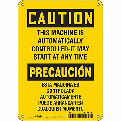 CONDOR 478L24 Safety Sign 10 inx7 in Aluminum