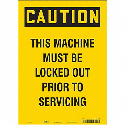CONDOR 478L39 Safety Sign 14 in x 10 in Vinyl