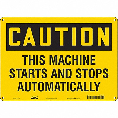 CONDOR 478L50 Safety Sign 10 in x 14 in Polyethylene