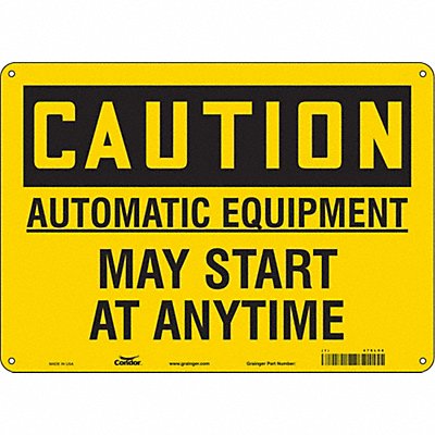CONDOR 478L98 J9038 Safety Sign 10 in x 14 in Polyethylene