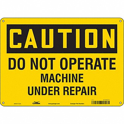 CONDOR 478M43 Safety Sign 10 inx14 in Polyethylene