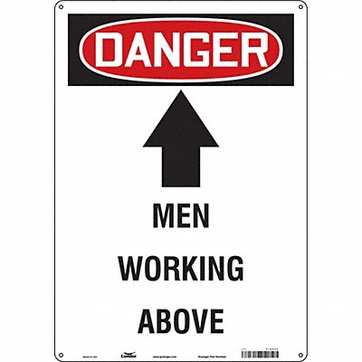 CONDOR 478P64 Safety Sign 20 in x 14 in Aluminum