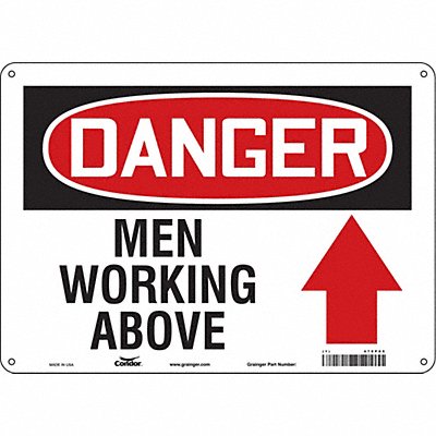 CONDOR 478P85 Safety Sign 10 inx14 in Polyethylene