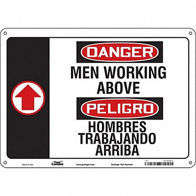 CONDOR 478R01 Safety Sign 10 inx14 in Polyethylene