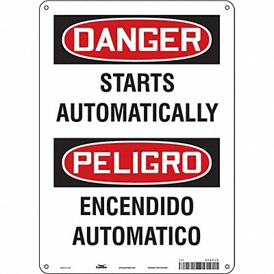 CONDOR 478T15 Safety Sign 14 in x 10 in Polyethylene