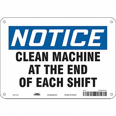 CONDOR 478V15 Safety Sign 7 inx10 in Polyethylene