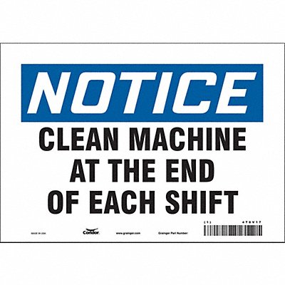 CONDOR 478V17 Safety Sign 7 in x 10 in Vinyl