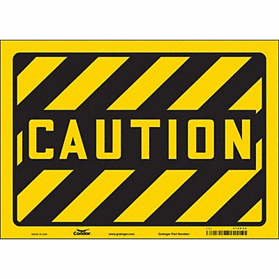 CONDOR 478X28 Safety Sign 10 in x 14 in Vinyl