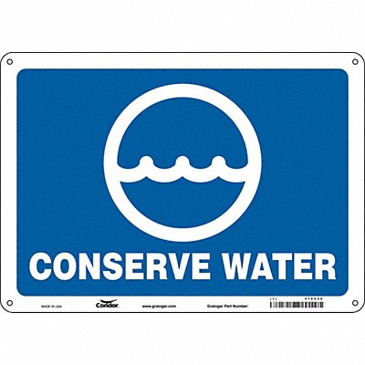 CONDOR 478X40 J9966 Safety Sign 10 in x 14 in Aluminum