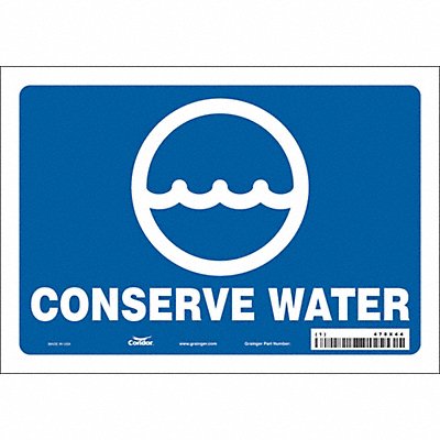 CONDOR 478X44 J9966 Safety Sign 7 in x 10 in Vinyl