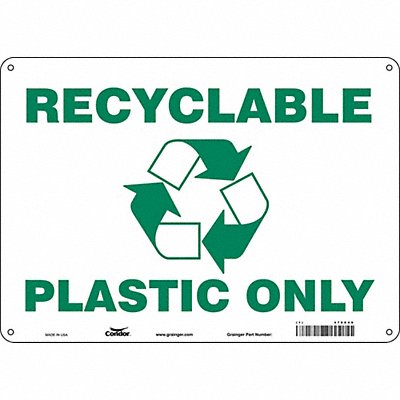 CONDOR 478X49 Safety Sign 10 in x 14 in Polyethylene