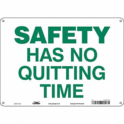 CONDOR 478Y16 Safety Sign 10 in x 14 in Polyethylene