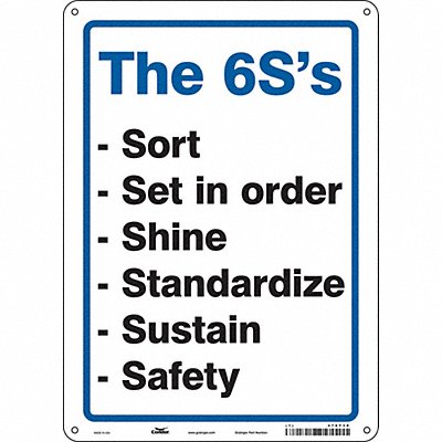 CONDOR 478Y30 Safety Sign 14 inx10 in Polyethylene
