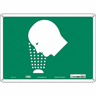 CONDOR 478Y47 Safety Sign 10 in x 14 in Aluminum