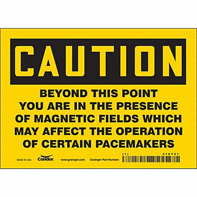 CONDOR 478Y57 Safety Sign 5 inx7 in Vinyl
