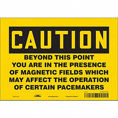 CONDOR 478Y58 Safety Sign 7 inx10 in Vinyl