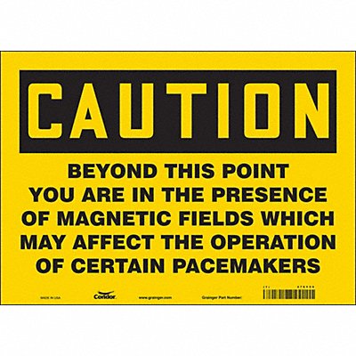 CONDOR 478Y59 Safety Sign 10 in x 14 in Vinyl