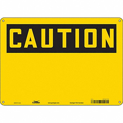 CONDOR 478Y72 Safety Sign 10 inx14 in Polyethylene