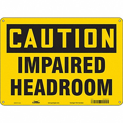 CONDOR 478Z29 Safety Sign 10 in x 14 in Aluminum
