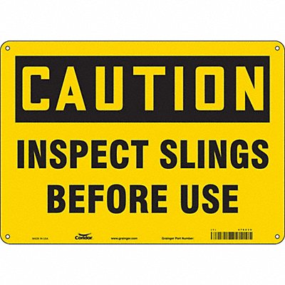 CONDOR 478Z39 Safety Sign 10 in x 14 in Polyethylene