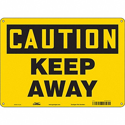 CONDOR 478Z45 Safety Sign 10 in x 14 in Aluminum