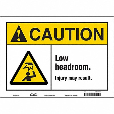 CONDOR 478Z73 Safety Sign 10 in x 14 in Vinyl