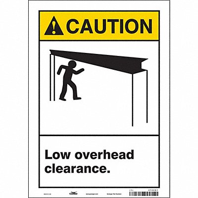 CONDOR 478Z81 Safety Sign 14 in x 10 in Vinyl