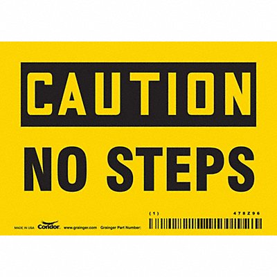 CONDOR 478Z96 Safety Sign 3.5in x 5in Vinyl
