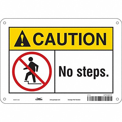 CONDOR 479A01 Safety Sign 7 in x 10 in Aluminum