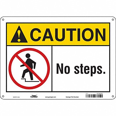 CONDOR 479A04 Safety Sign 10 in x 14 in Polyethylene