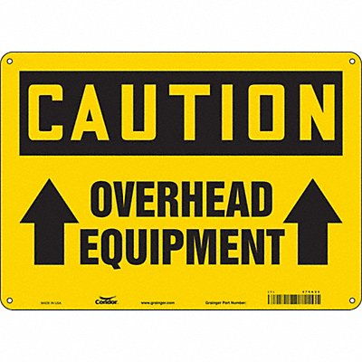 CONDOR 479A26 Safety Sign 10 inx14 in Aluminum