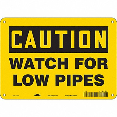 CONDOR 479C09 Safety Sign 7 inx10 in Polyethylene