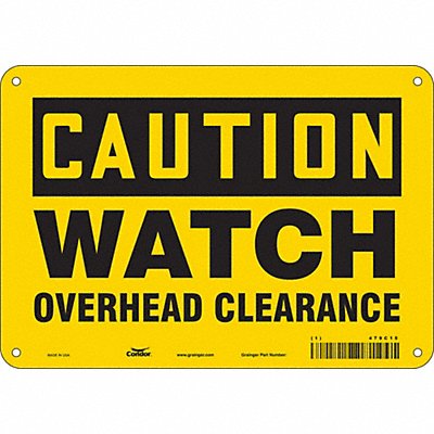CONDOR 479C15 Safety Sign 7 in x 10 in Aluminum