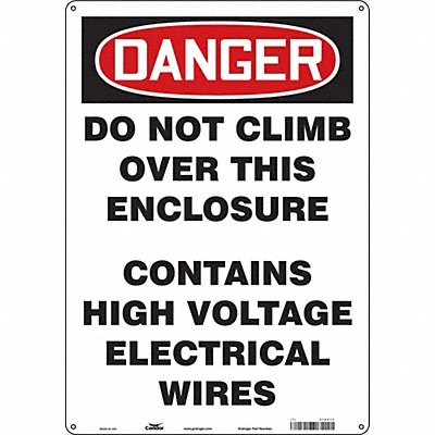 CONDOR 479D13 Safety Sign 20 in x 14 in Aluminum
