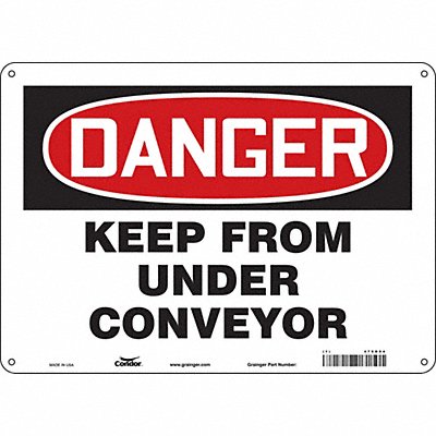 CONDOR 479D94 Safety Sign 10 in x 14 in Aluminum