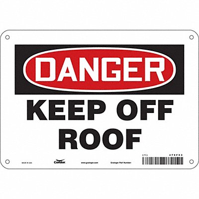 CONDOR 479F03 Safety Sign 7 inx10 in Polyethylene