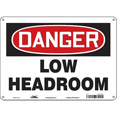 CONDOR 479F62 Safety Sign 10 in x 14 in Polyethylene