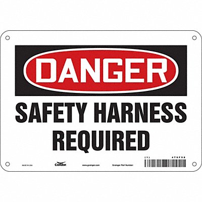 CONDOR 479F98 Safety Sign 7 inx10 in Polyethylene