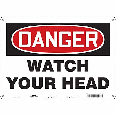 CONDOR 479G46 Safety Sign 10 in x 14 in Aluminum