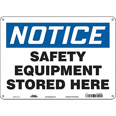 CONDOR 479G85 Safety Sign 10 in x 14 in Aluminum