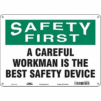 CONDOR 479H03 Safety Sign 10 in x 14 in Aluminum